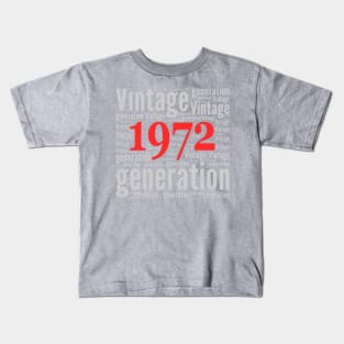 Vintage generation 1972 Numero 50 Regalo de cumpleaños Kids T-Shirt